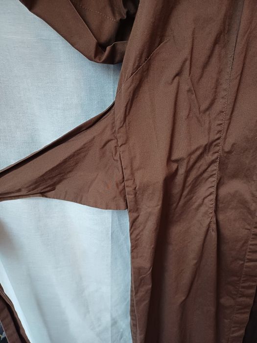 Koszula sukienka szmizjerka czekoladowa brąz długa wiązana