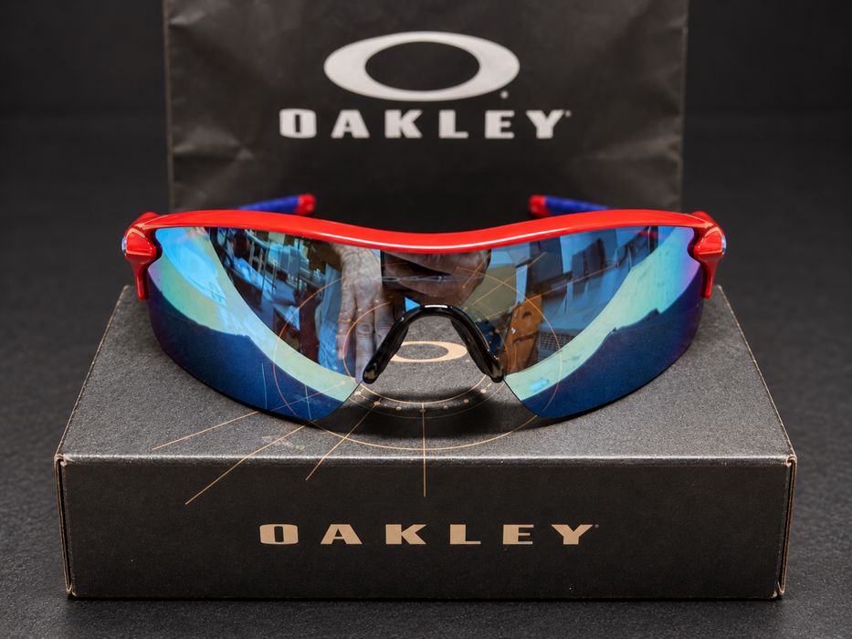 OAKLEY Custom Radarlock Red Frame with Deep Water Polarized Lens оригінал ФОП