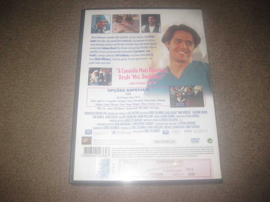DVD "Nove Meses" com Hugh Grant