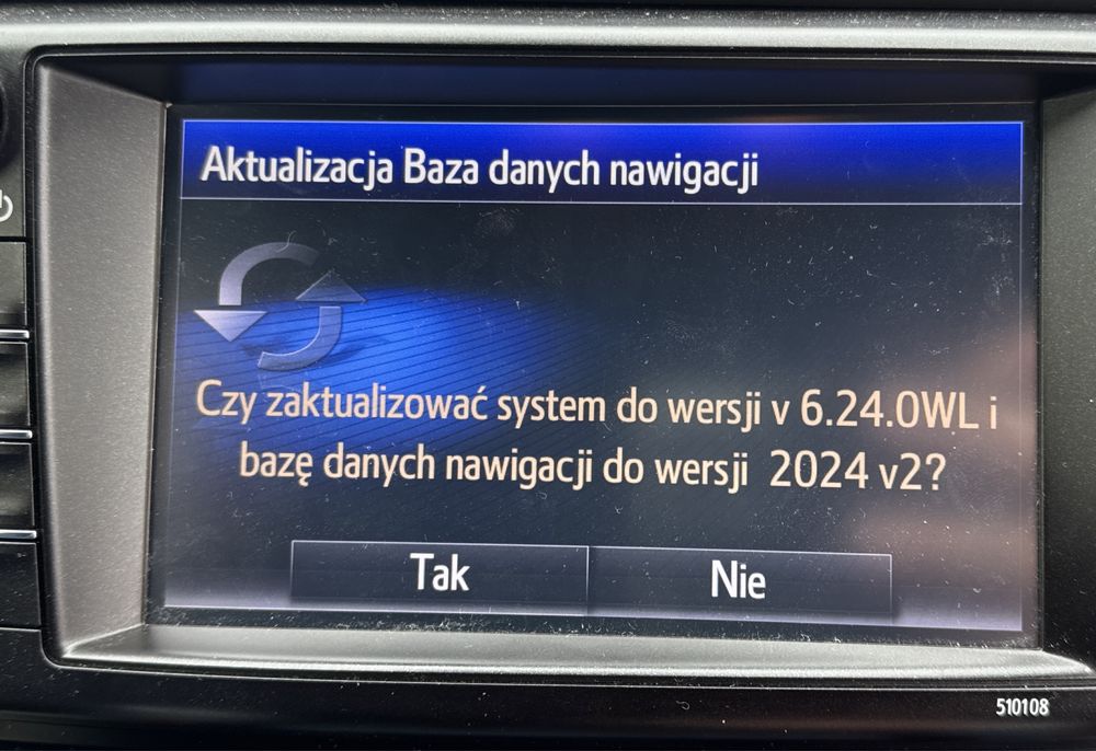 Toyota Lexus aktualizacja map nawigacji 2025 Touch GO Carplay Android