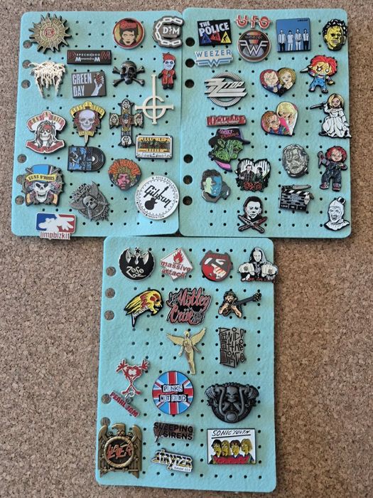 Pins de Metal e Esmalte Bandas Rock Metal, Filmes e Séries (Novos)