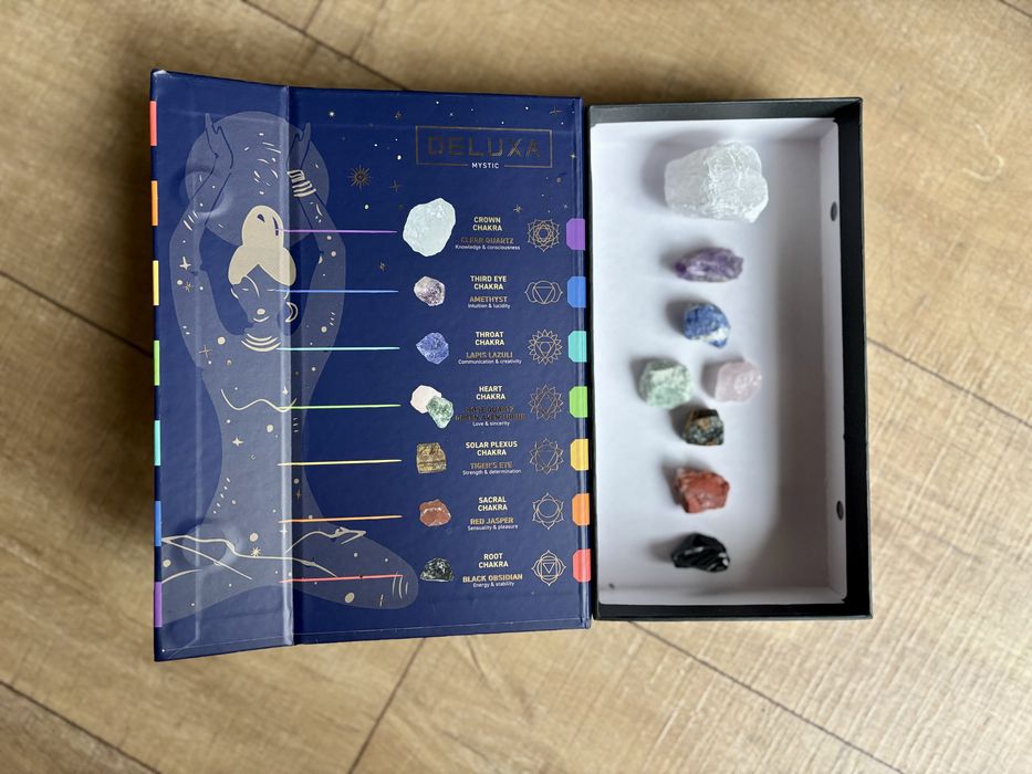 Lampka LED z kryształami # naturalne kamienie # Deluxa crystal lamp