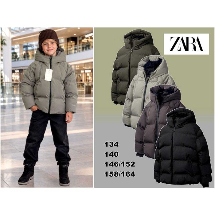 Тепла куртка  ZARA єврозима не промокають оверсайз 140 146 152 158 164 для хлопчика