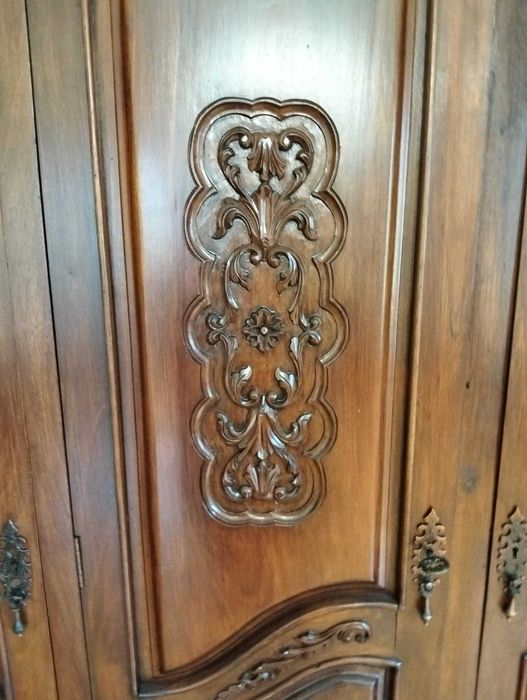 Mobília Vintage - Quarto de casal - Completo (madeira maciça)