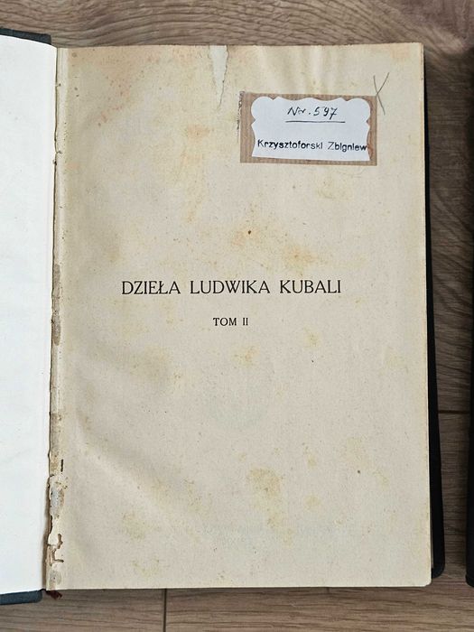 Dzieła Ludwika Kubali tom I i II