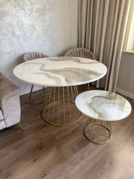 Stół + stolik kawowy Glamour SUPER CENA !!!