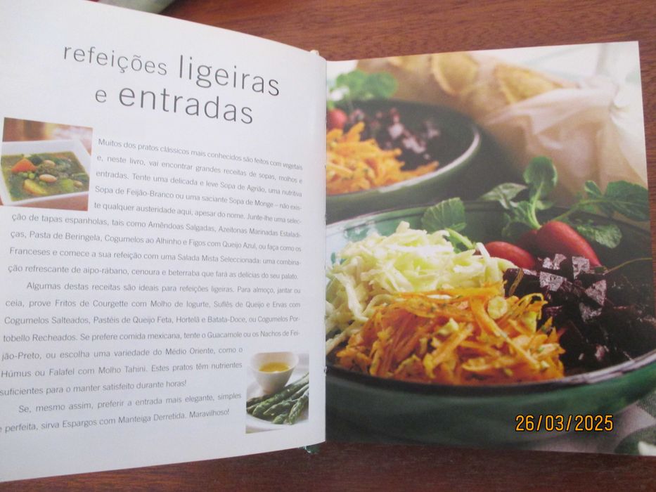 2 livros - Cozinhar com verduras - Cozinha vegetariana