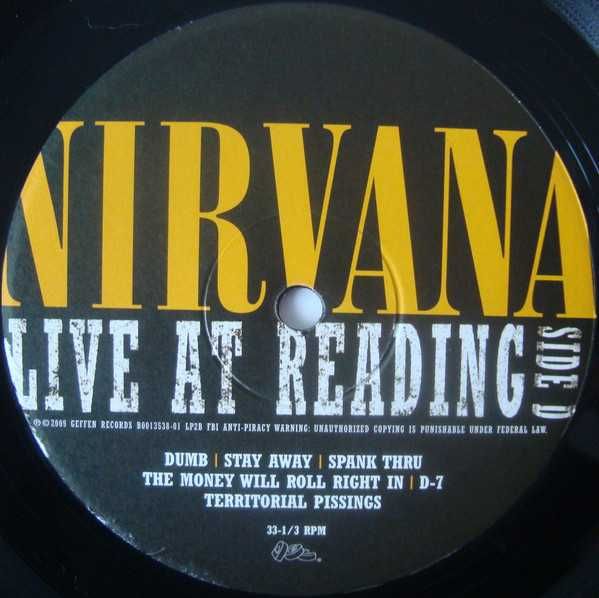 Nirvana	- - - - -	Live At Reading	- - - - -	2 X LP