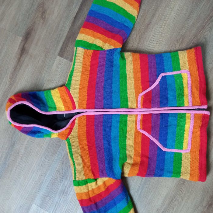 Damska Bluza Wełniana Z Kapturem LGBT Tęczowa / Kolorowa rozmiar M