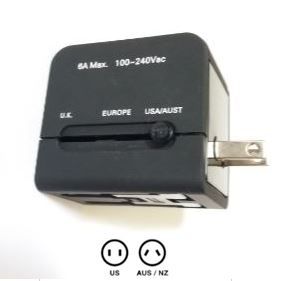 Compact Plug Adapter – Europe / USA / UK64586356662019121