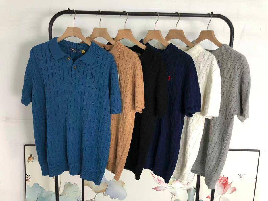Вязане поло Ralph Lauren поло Ральф Лорен унісекс чорне біле синє сіре бежеве футболка поло чоловіче жіноче polo ralph lauren knit