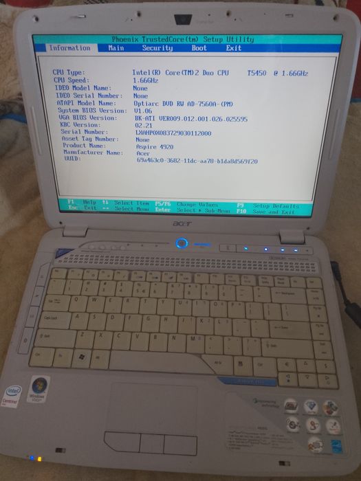 Wyprzedaż laptopow Laptop Acer + bateria + pamięć