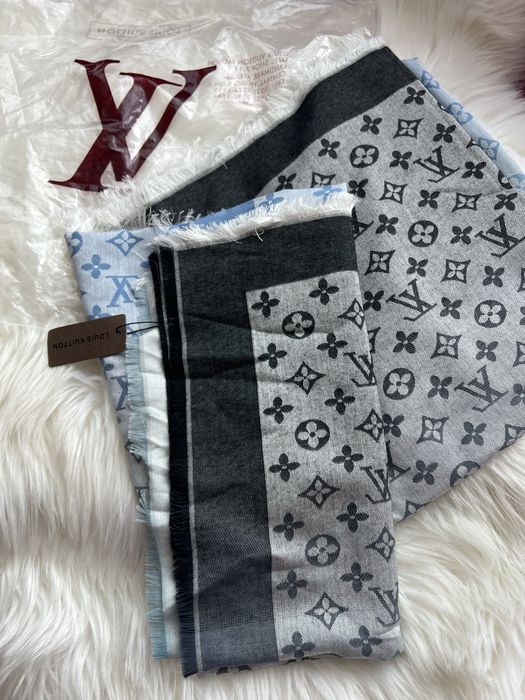 Louis vuitton szal szalik szaliczek chusta chustka z lv niebieska