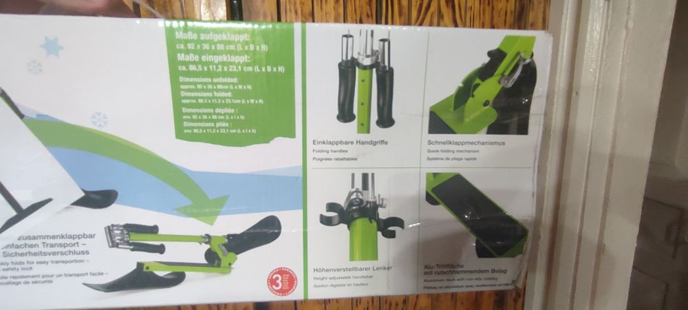 Дитячий сніговий самокат,  скутер, снігокат.