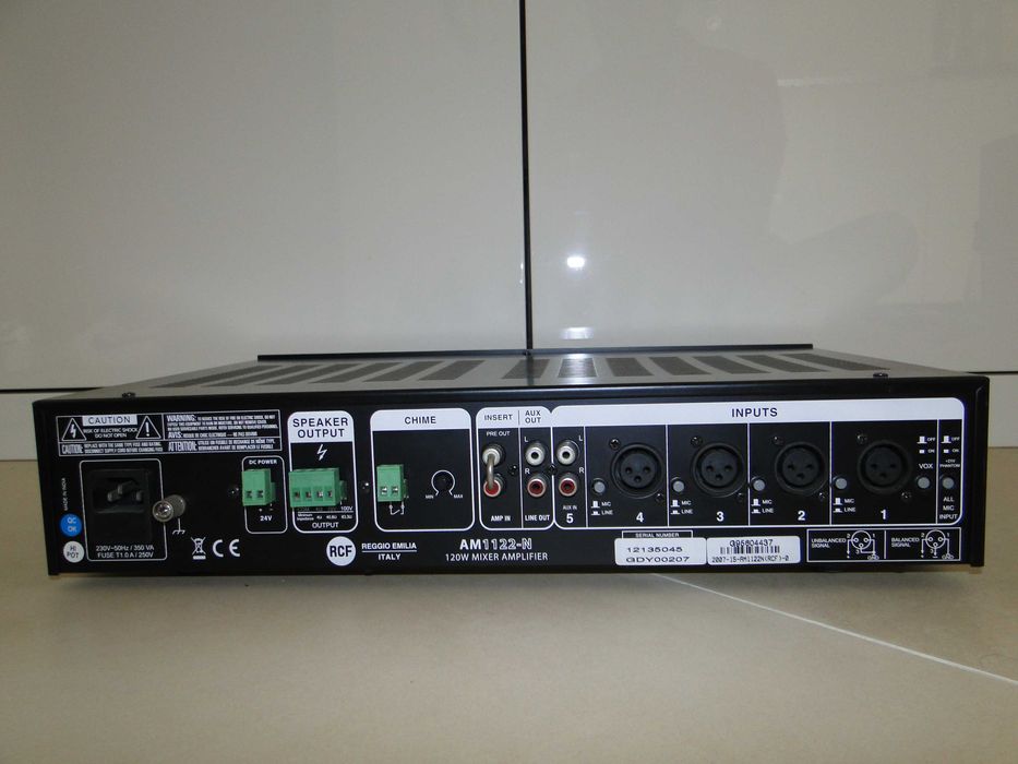 Zawodowy Wzmacniacz Mocy RCF AM 1122-N.4 Wejścia Mikrofonowe.Okazja!!