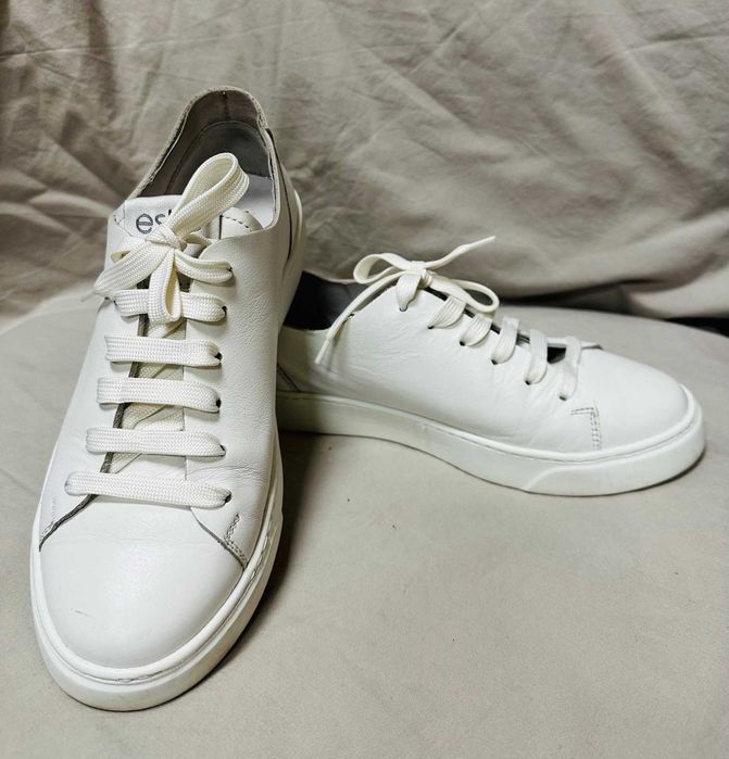 Кеди жіночі, натураьна шкіра, білі, р.38, від Estro