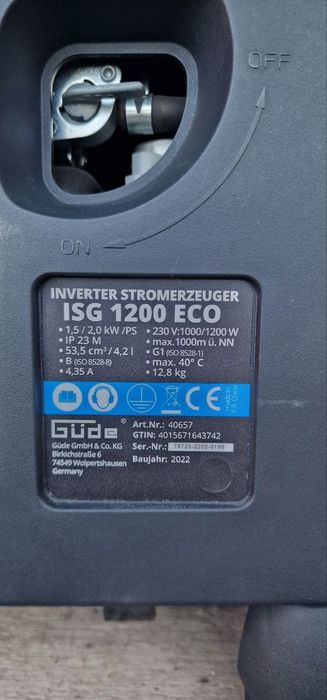 Генератор інверторний Güde ISG 1200 ECO