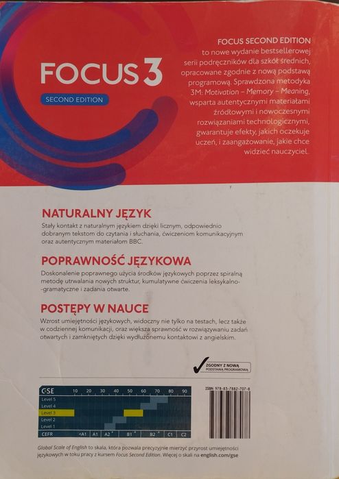 Podręcznik Focus 3 Second Edition (Student's Book) B1/B1+ Pearson