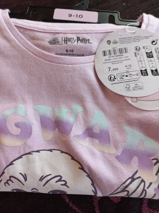 Nowe bawełniane koszulki/bluzki z długim rękaw Disney 7-9 lat 128/134