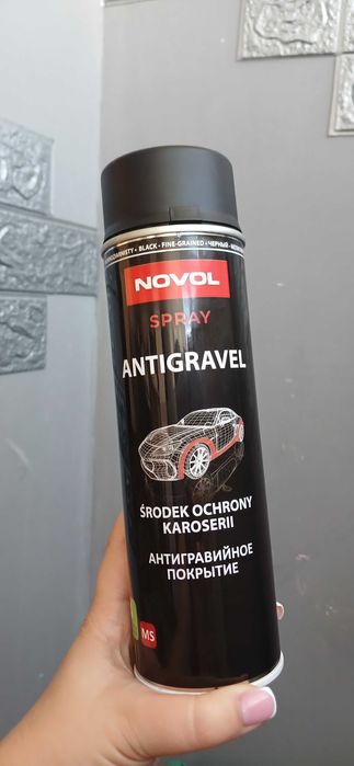 Антигравійне покриття Novol Spray Antigravel, 500 мл Аерозоль Чорний