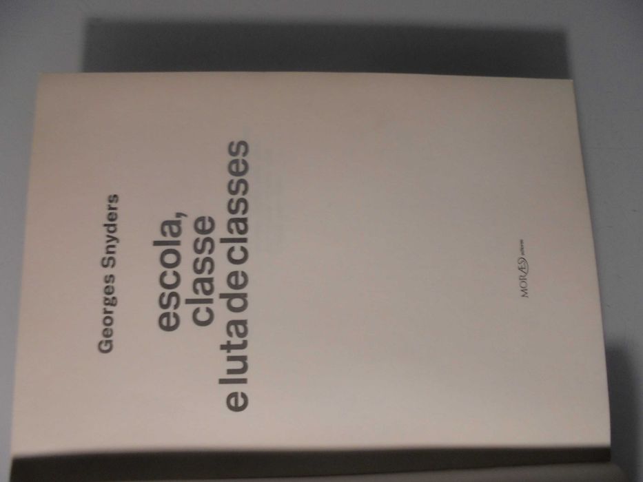 Snyders (Georges);Escola,Classe e luta de Classes