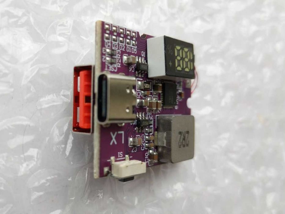 Модуль повербанка мощность 22 W LiIon 1S с индикатором заряда