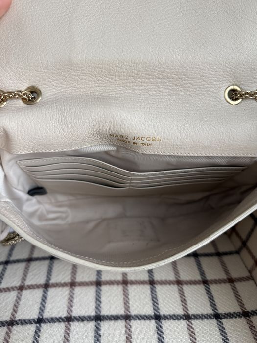 Marc Jacobs бежева шкіряна сумка кросбоді оригінал