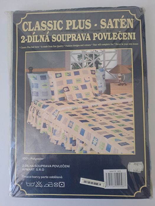 Nowy komplet pościeli satynowej 140x200 Classic Plus