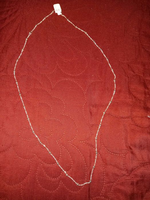 Srebrny łańcuszek 80 cm z kuleczkami