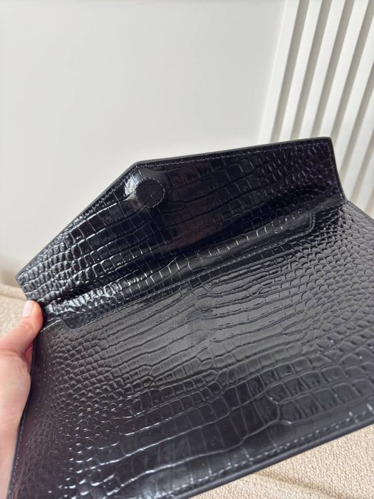 Сумка клатч YSL Yves Saint Laurent крокодил люкс