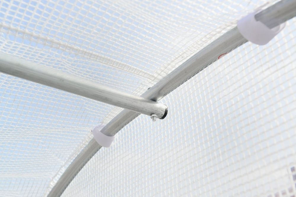 Tunel foliowy Biały z oknami - 9m2 foliak szklarnia