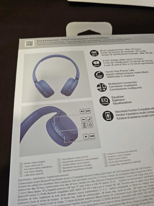 Auscultadores sem fios SONY WH-CH520 - NOVO | SELADO