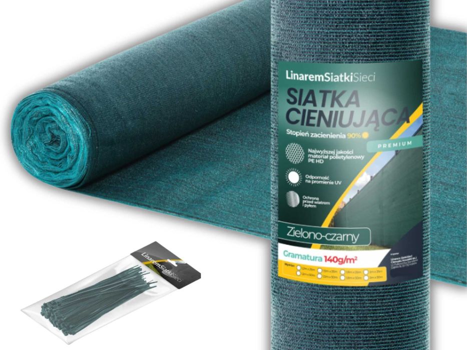 Nowoczesna SIATKA MASKUJĄCA 90% Mata Osłona UV Ogrodzenie (WYPRZEDAŻ)