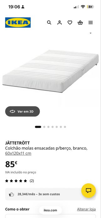 Berço bebé IKEA Gonatt