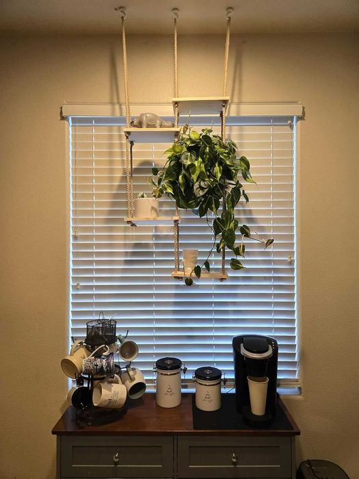 Wiszący ścienny kwietnik z 5 półkami na kwiaty rośliny półki