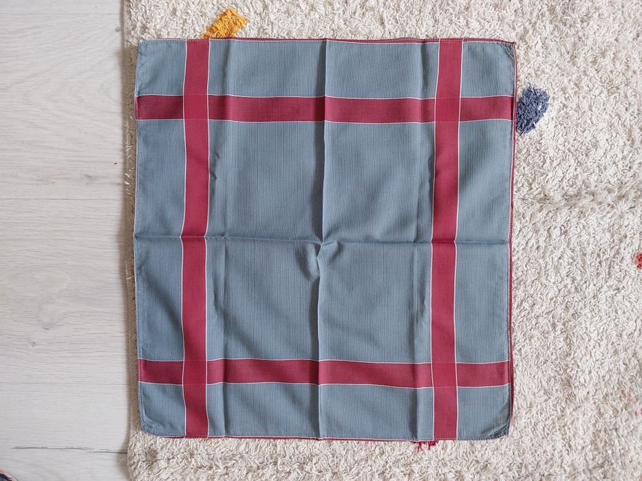 Chusteczki męskie materiałowe retro PRL