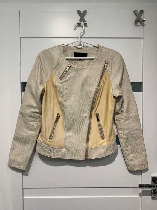 Donna leather jacket 38 M kurtka skórzana ramoneska jagnięca kucyka