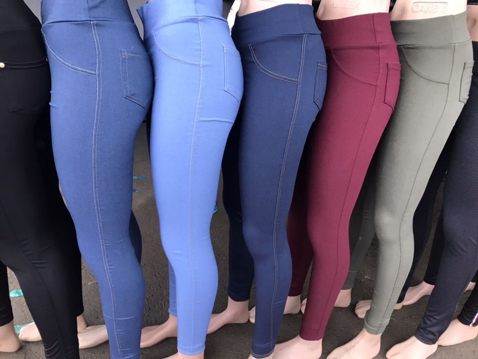 Жіночі лосини Стрейч коттон под джинс Лосины бордо оливка синие