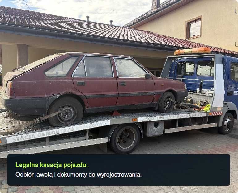 Złomowanie pojazdów - Zduńska Wola - Sieradz - Łask