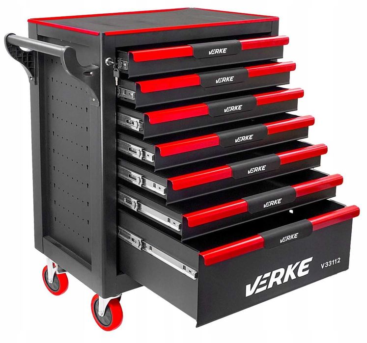 SZAFKA WARSZTATOWA WózekNarzędziowy Serwisowy Narzędzi Pusty 7 Szuflad