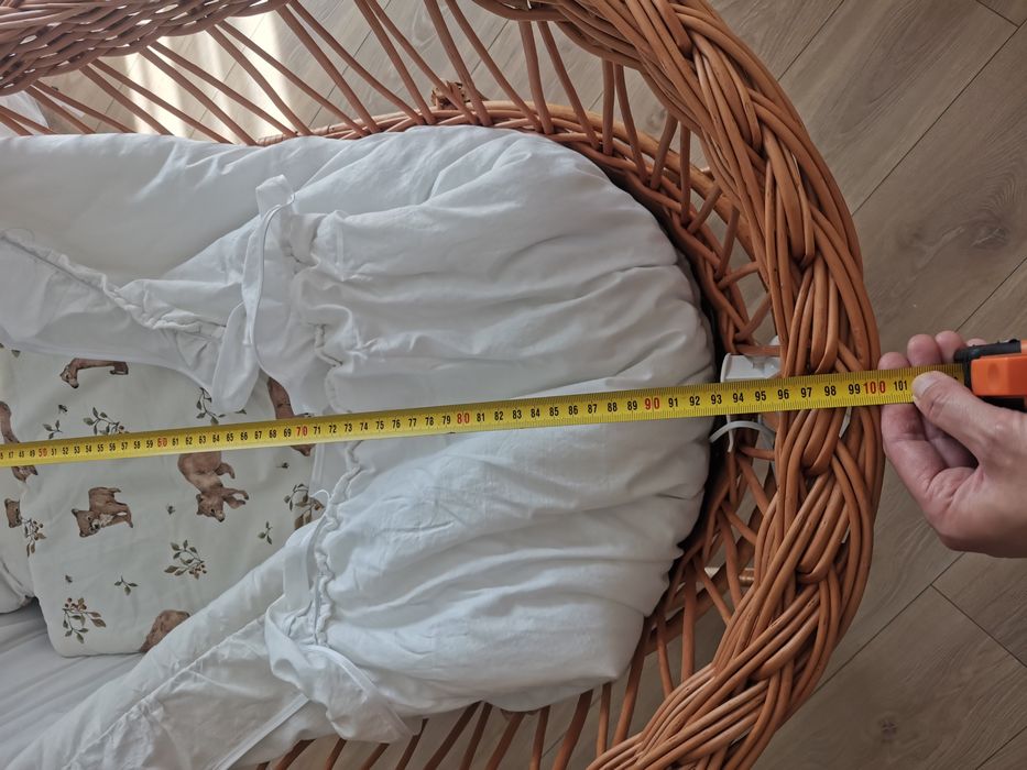 Przepiękny wiklinowy KOSZ MOJZESZA