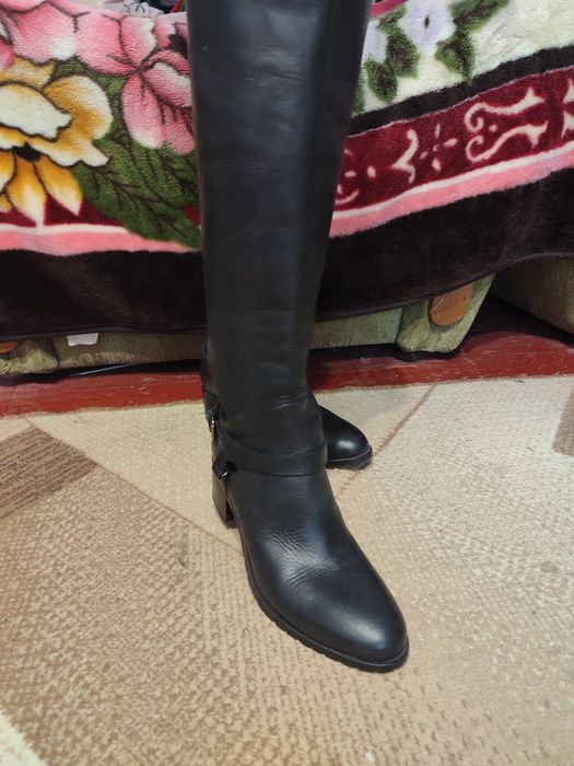 Шкіряні сапоги, трубы, чоботи,  кожа  демисезон, GLOBUS.