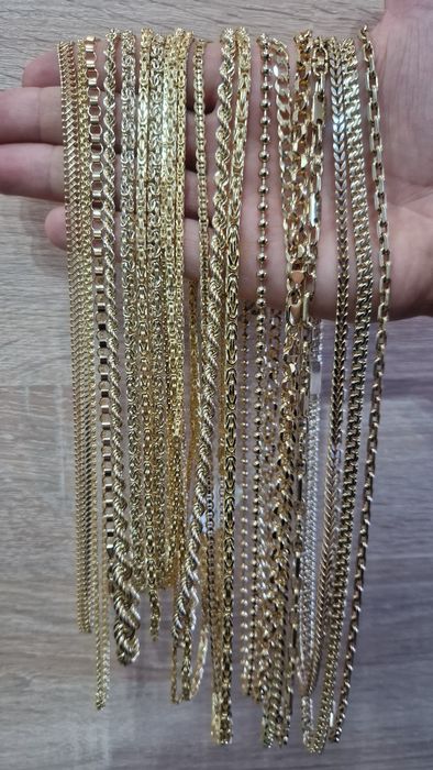 Złoty łańcuszek splot Królewski Bizantyjski