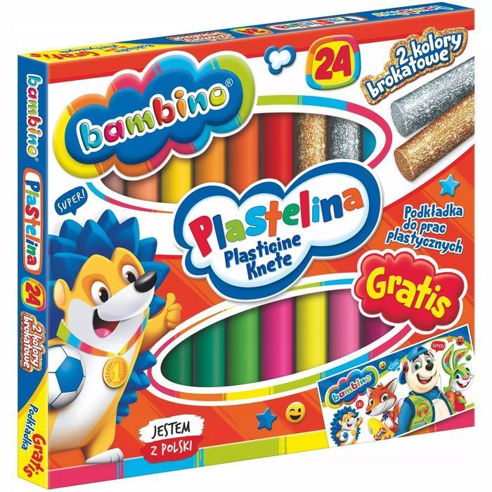 Plastelina Bambino, 24 kolory. St. Majewski