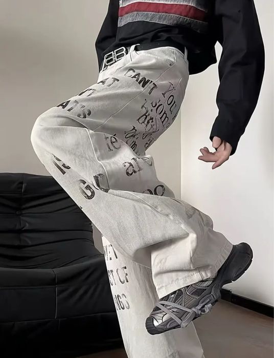 Широкі штани з написами / Baggy / Streetwear