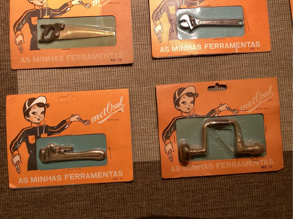 Brinquedo português antigo. 6x METOSUL - OSUL As Minhas Ferramentas.