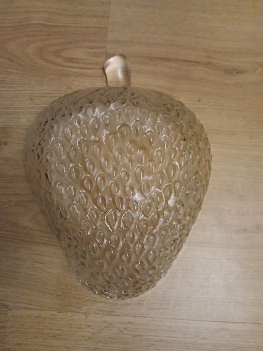 Szklana salaterka truskawka  PRL