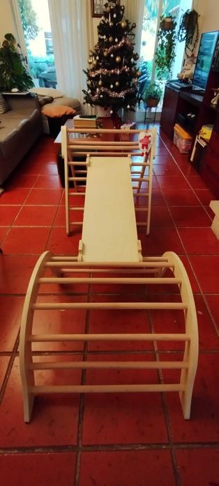 Estrutura Montessori Robincool em Madeira – Ginásio Infantil 3-em-1