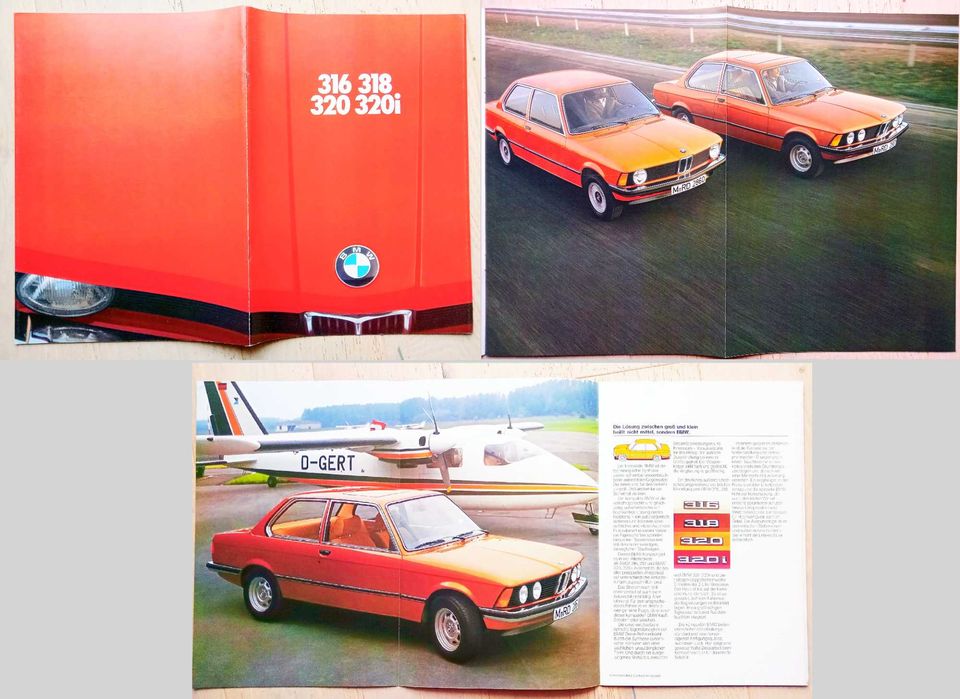 BMW seria 3 / E21 / 1977 - prospekt 32 strony, stan BDB+ (316, 318, 320, 320i) *przesyłka GRATIS !