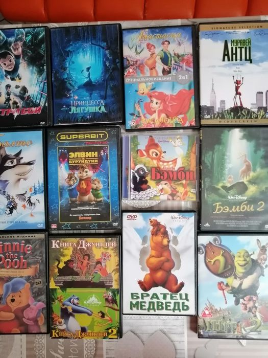 Мультфільми, Dvd диски + декілька фільмів